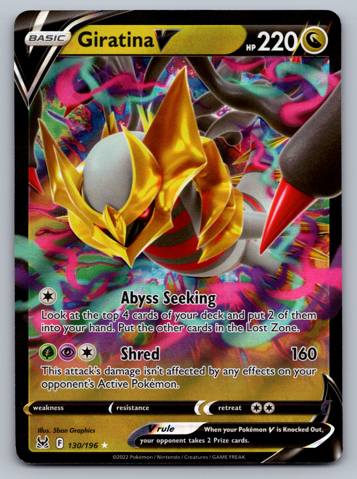 Giratina V Pokemon Lost Origin 130/196 Ultra Rare NM