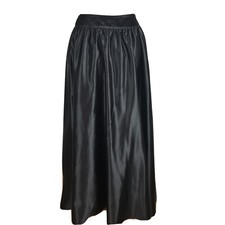 SUTTON STUDIO Women Long Maxi Black Satin Party Evening Skirt Size 10