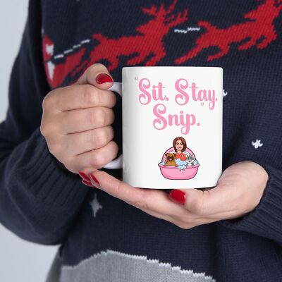 Dog Stylist Mug    I Make Dogs Look Fetching  Coffee Cup Dog Groomer Gift
