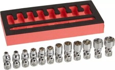 Flex Socket Set Gearwrench Swivel Socket Set Metric 14 Inch Drive 6 Point 12 Pc