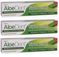 Aloe dent Aloe Vera Fluoride Free Original Triple Action Toothpaste (100ml X 3) 159.90 per litre