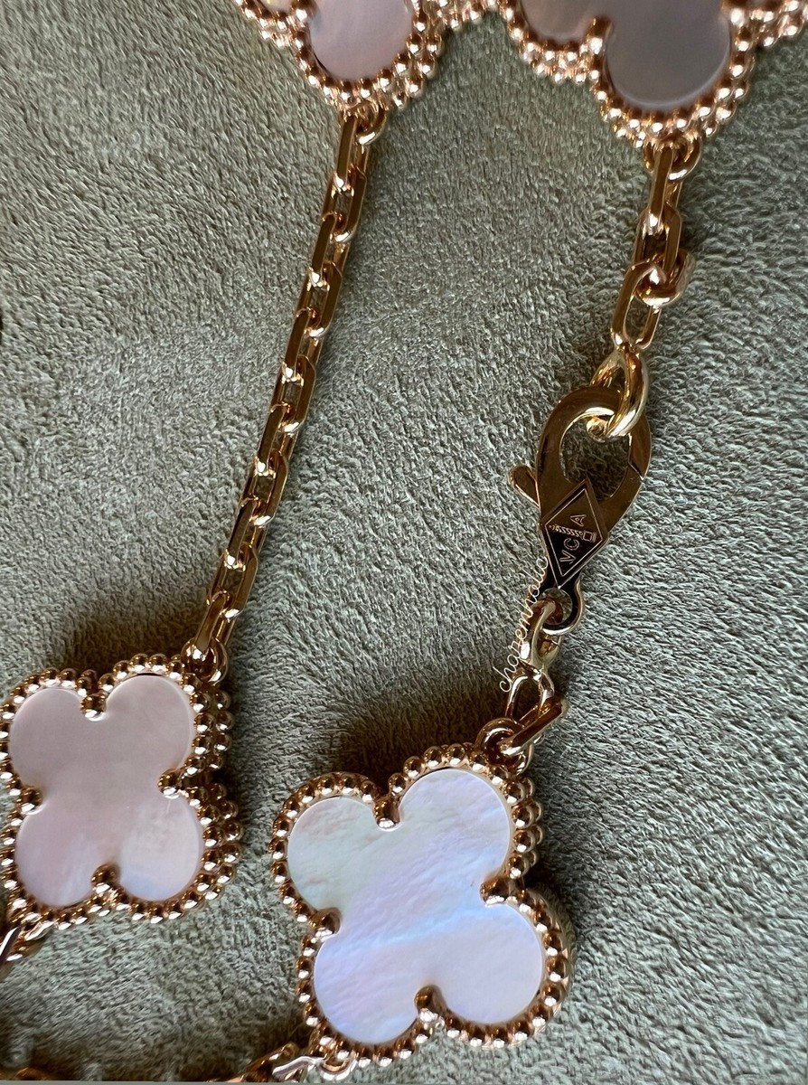 NEW!🤍 Van cleef arpels VCA 10 Motifs Alhambra Vintage 18K Mother