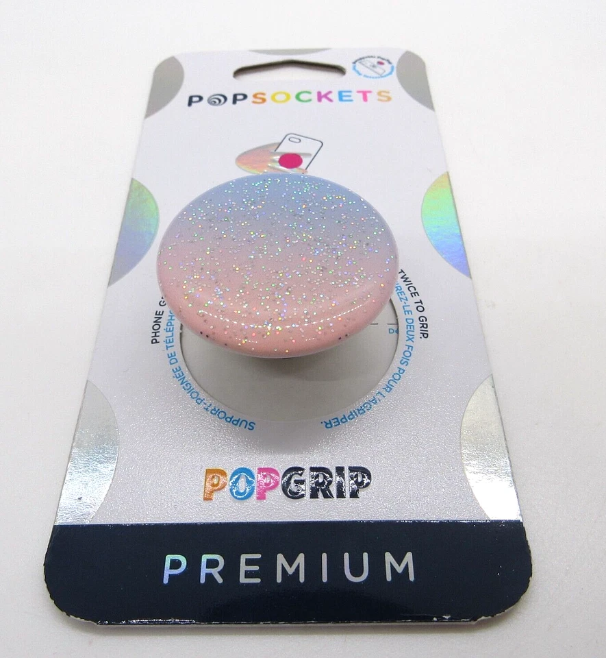 PopSockets Phone Grip Stand Glitter Morning Haze PopGrip Popsocket Swapable Top - Image 4 of 4