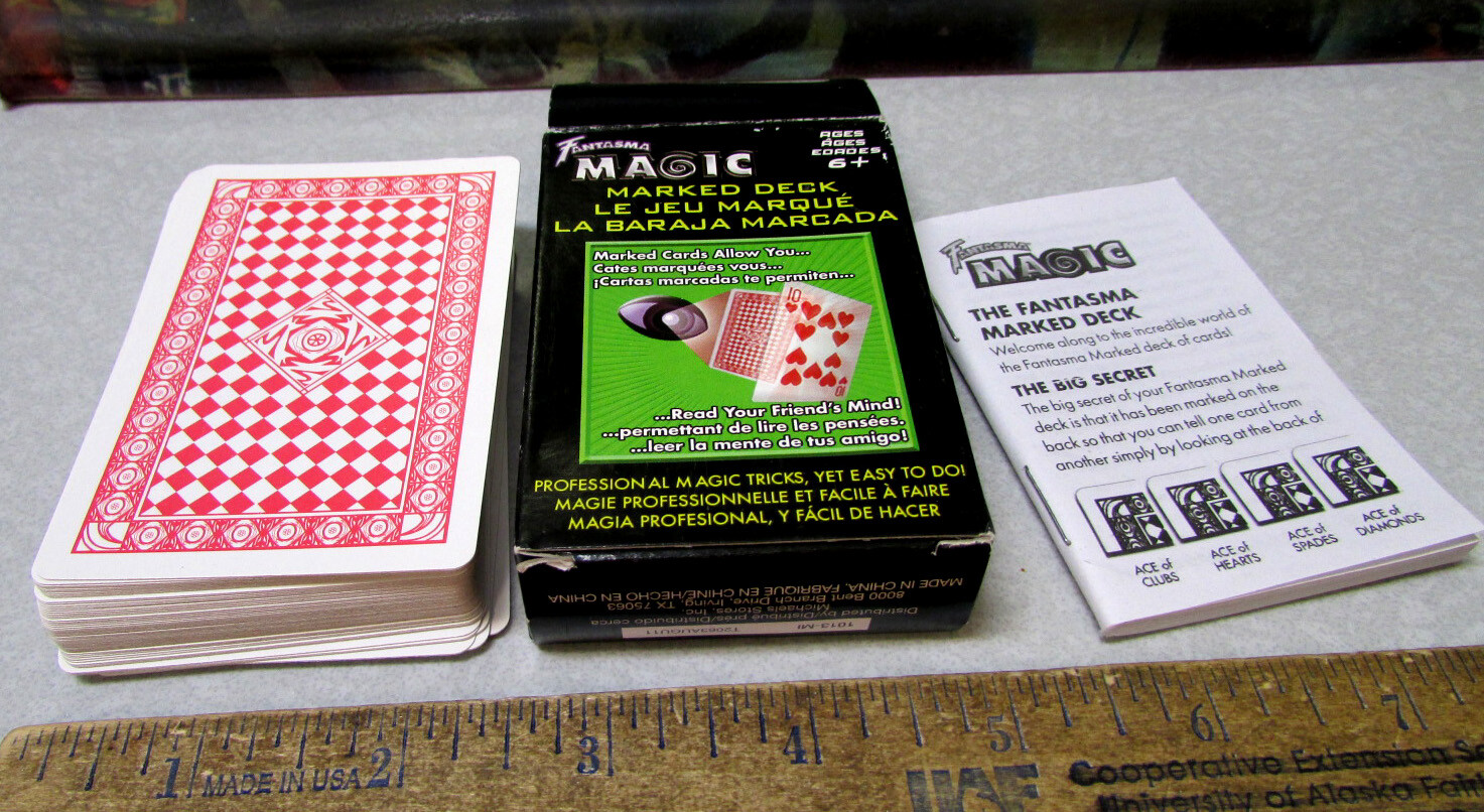 Fantasma Magic Deck of cards, Marked Deck Card Trick, with instruction