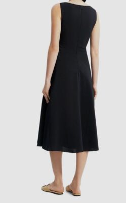 Theory Women's Cutout Midi Dress - Black - Size 4 Theory Women's Cutout Midi Dress - Black - Size 4