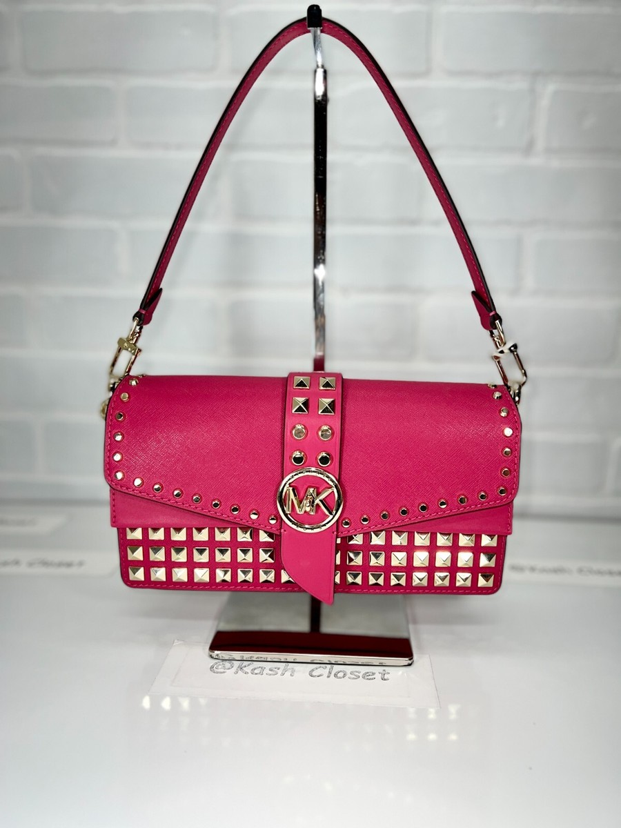 Michael Kors Greenwich Medium Studded Saffiano Leather Michael Kors Greenwich Medium Studded Saffiano Leather