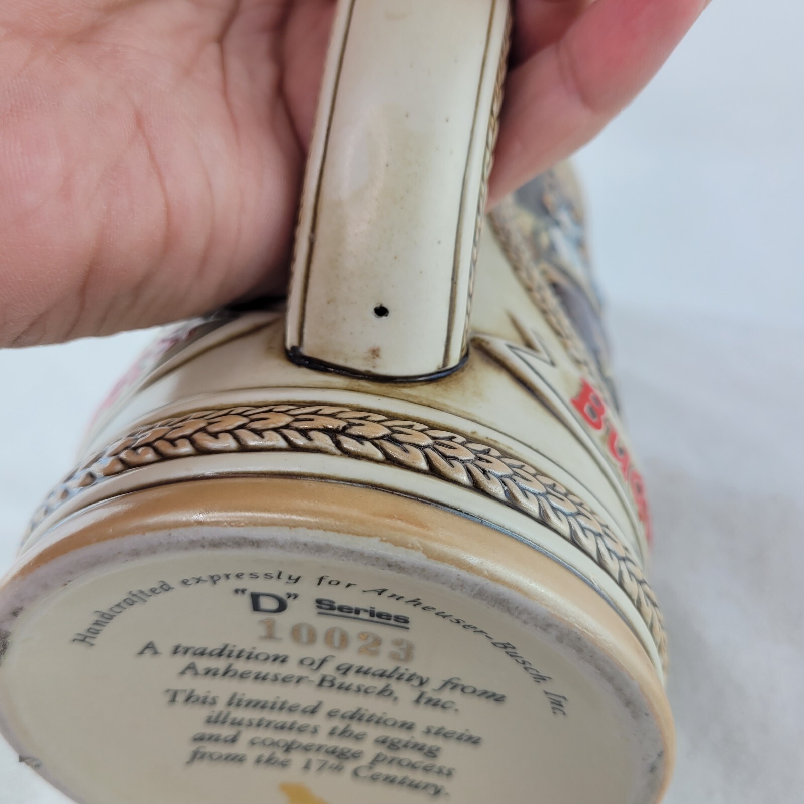 Vintage Anheuser Busch Budweiser Limited Edition "D” Series Beer Stein