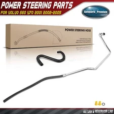 2x Power Steering Return Hose & Reservoir Line Hose for Volvo S60 V70 2001-2005