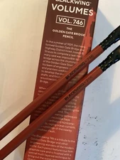 NEW SET 2 Blackwing Volume 746 LIMITED EDITION  Pencils (no Box) GOLDEN GATE BRI