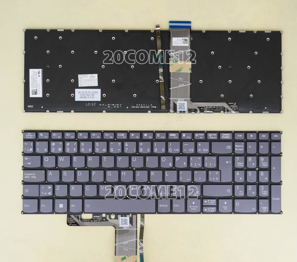 New for Lenovo IdeaPad Slim 3 15IRU8 82X7 Keyboard backlit