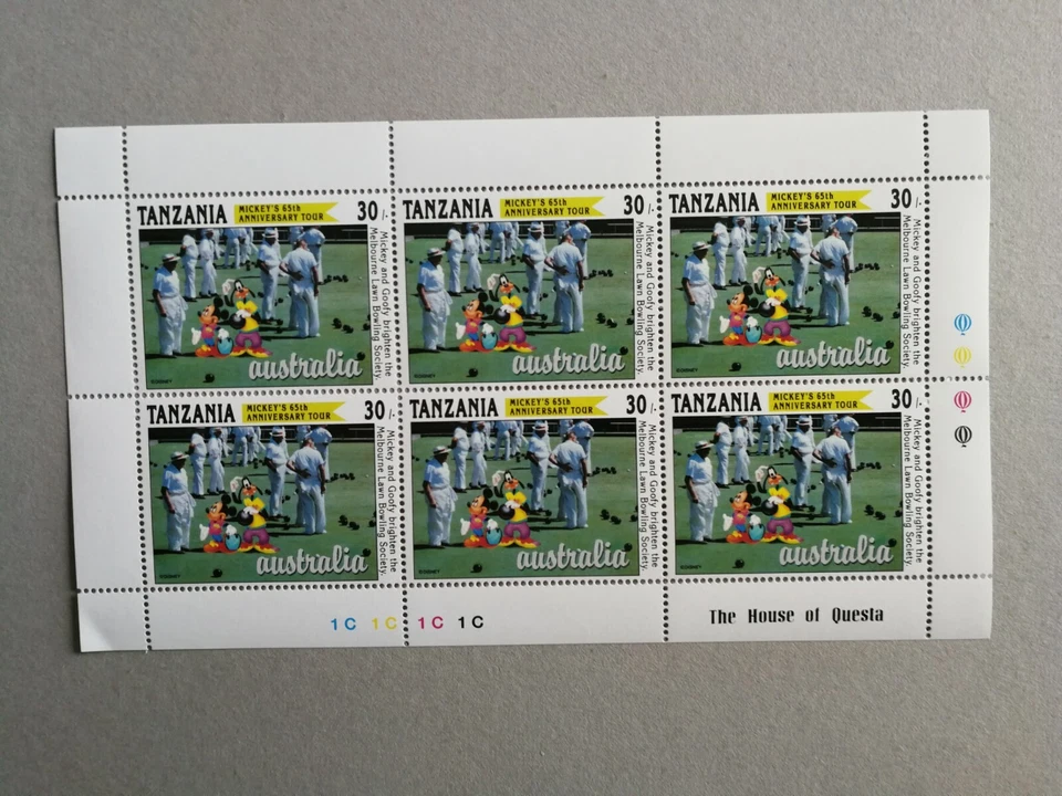 Sellos Tanzania. Hojita nueva. Disney. MNH. En distintos países - Imagen 2 de 4