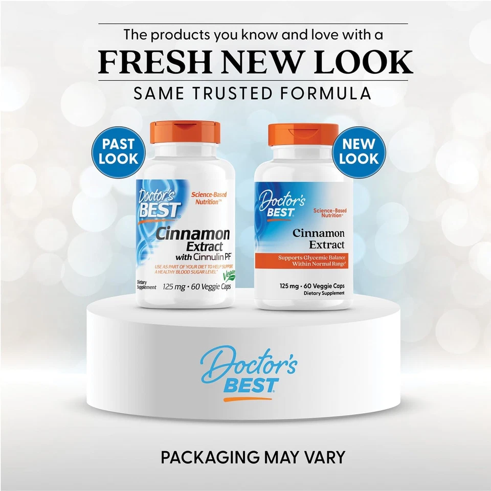 Doctor's BEST Extracto de Canela con Cinulina PF, Balance Glucémico, 60 Cápsulas Foto 2 de 4