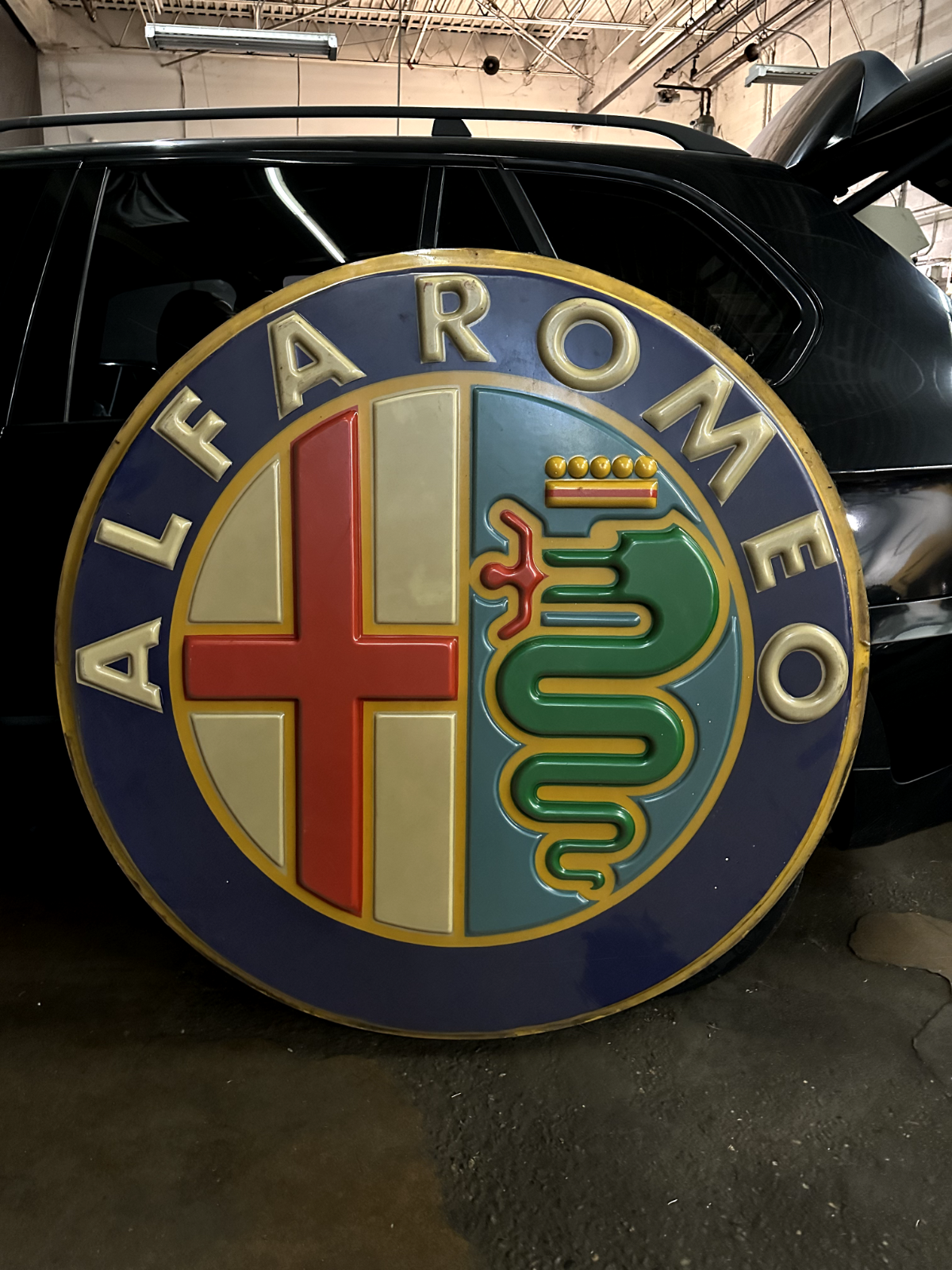HUGE ALFA ROMEO 3D Vintage Style Dealer Dealership Sign Logo | eBay