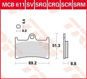 LUCAS Bremsbeläge MCB 611 SV MCB611SV SP * Yamaha YZF-R1 1000