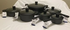 D&W Deane & White Premium Cookware Collection 12pc Set/Black NEW