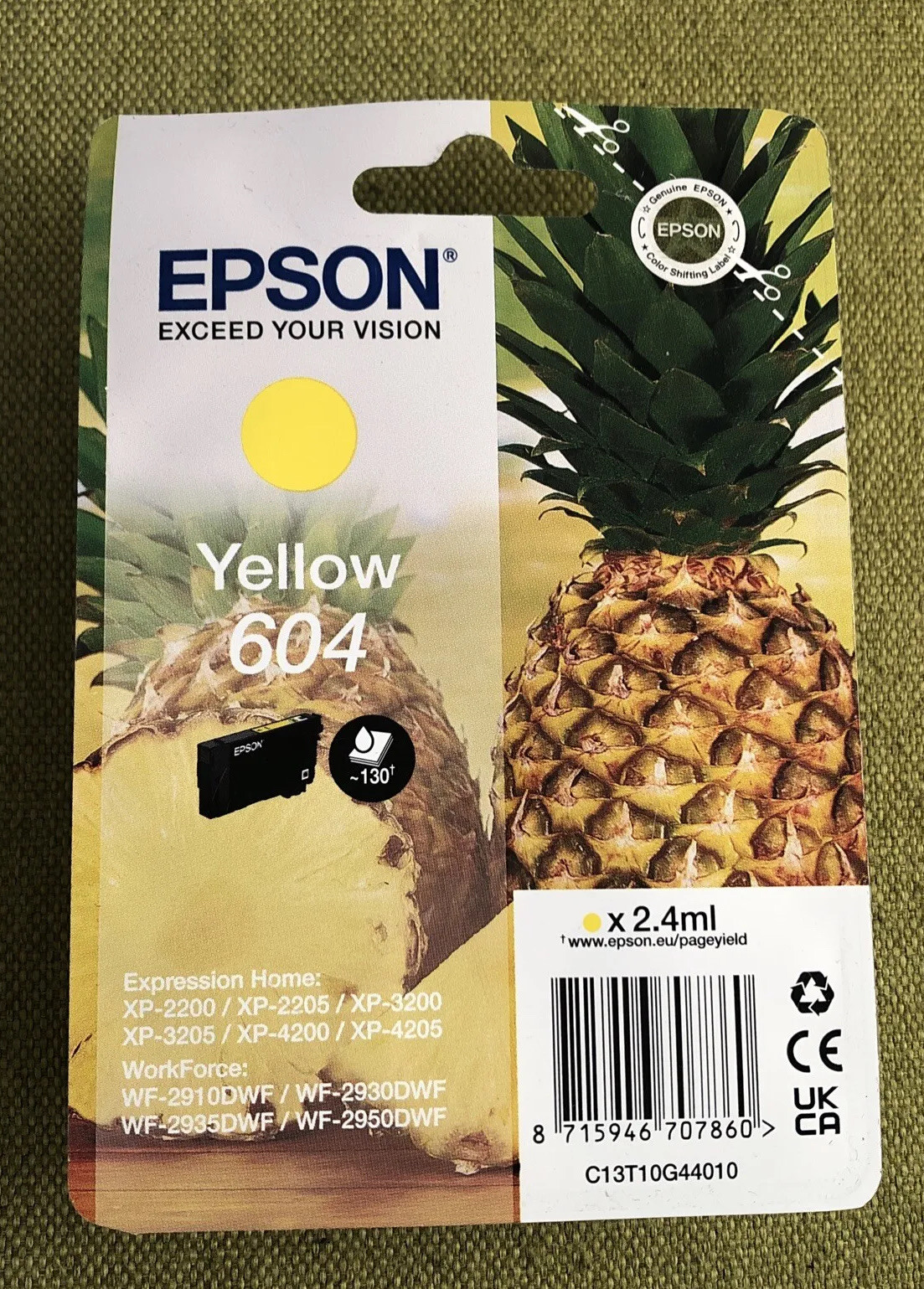 Genuine EPSON 604 Ink - YELLOW / XP-2200 2205 3200 3205 (INC VAT) BOXED 2026