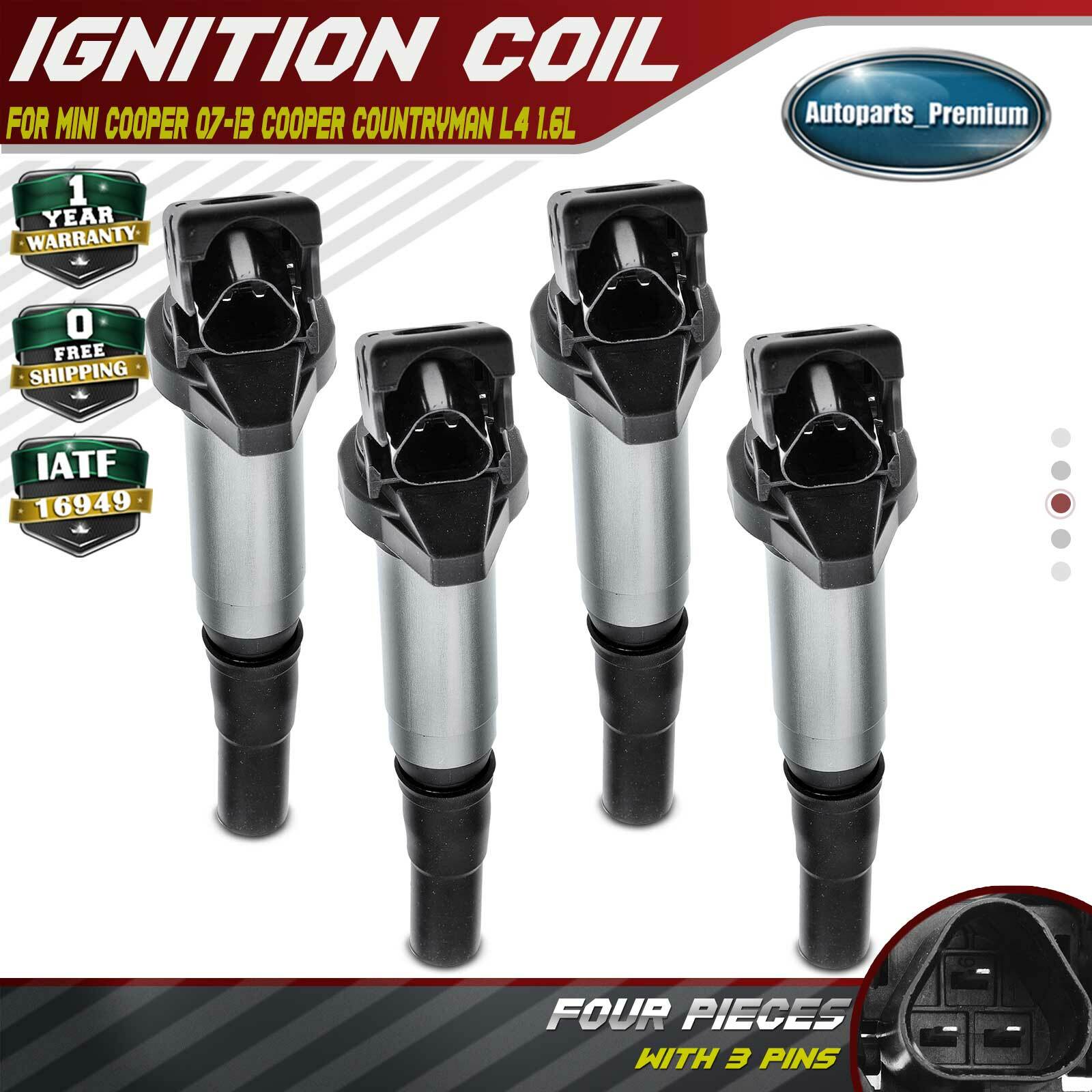 4x Ignition Coil for Mini Cooper 0713 Cooper Countryman Cooper Paceman