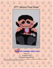 Vampire Treat Holder-Halloween- Plastic Canvas Pattern or Kit