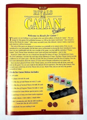 Rivals For Catan Deluxe Original Game Instruction Manual 16 Ebay