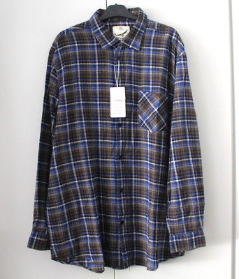 REWARD Herren Hemd Langarm Flanellhemd ungetragen 100% Baumwolle 2XL (60/62)