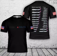 Custom Name Delta Airlines Fleet T-Shirt 3D Size S-5XL