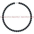 Natural 6/8/10mm Black Obsidian Gemstone Round Beads Necklace 18"