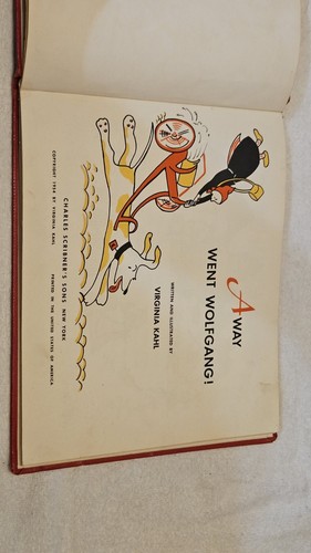 Away Went Wolfgang By Virginia Kahl 1954 1st Ed, Hardcover, Ex Library - Picture 2 of 11