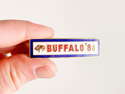 Vintage University At Buffalo New York Enamel Bar Pin Alumni 1984 Graduate 