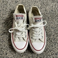 Converse All Stars Low Top Womens 7 Men  s 5 White Canvas Chuck Taylor fl