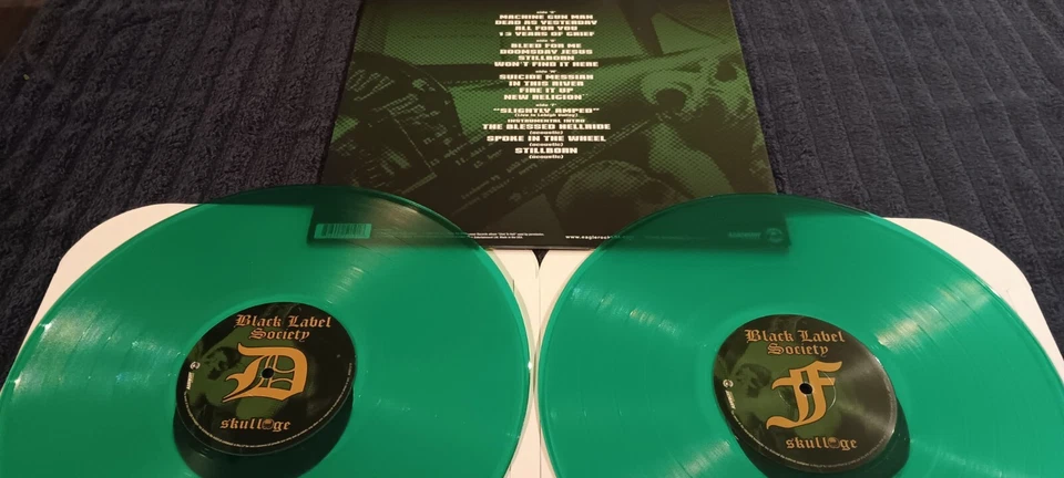 Black Label Society, Skullage, 2009, Armoury Records, 2 Lp, Green Vinal, EX  Foto 2 de 2