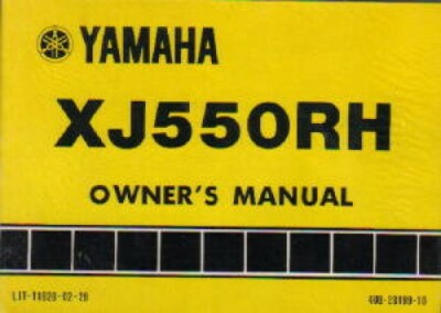 1981 Yamaha XJ550RH Seca Motorcycle Owners Manual | eBay