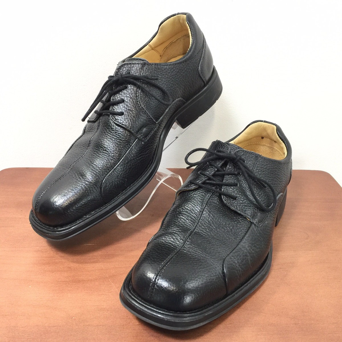 Belvedere Baybridge Black Pebbled Leather Oxford Shoes Men\'s 8.5 D Brazil Belvedere Baybridge oxford shoes size 11.5 Black Leather  main image 3