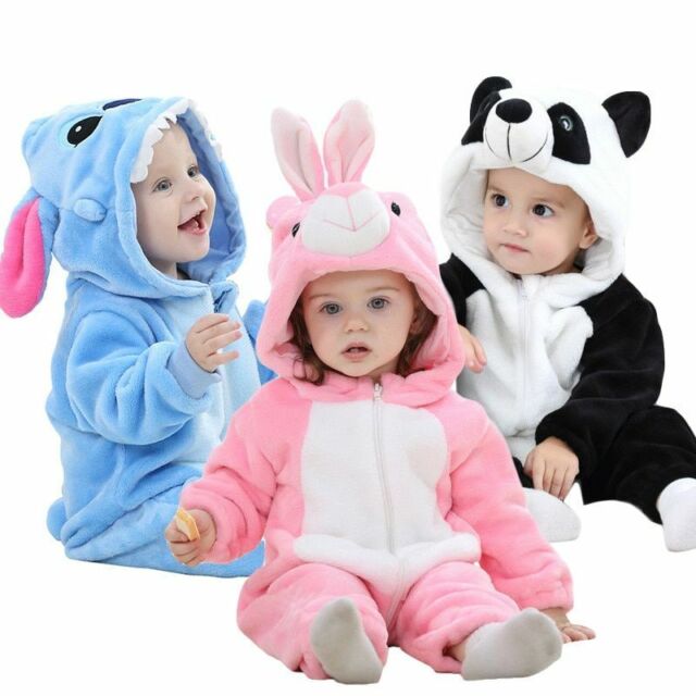 Stitch Pajamas Winter Baby Clothes Panda Girl Boy Romper Infant Jumpsuit Toddler