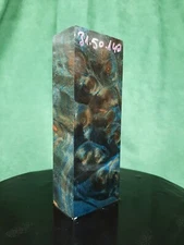 Stabilized Turkish walnut block knife handle jewelry gun grips wood turning #643