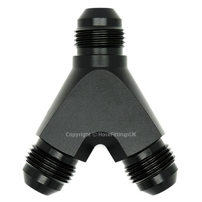 AN -6 AN6 SCHWARZ JIC 3 WEGE Y T STÜCK STECKER BLOCK Schlauchverschraubung Adapter Öl Kraftstoff