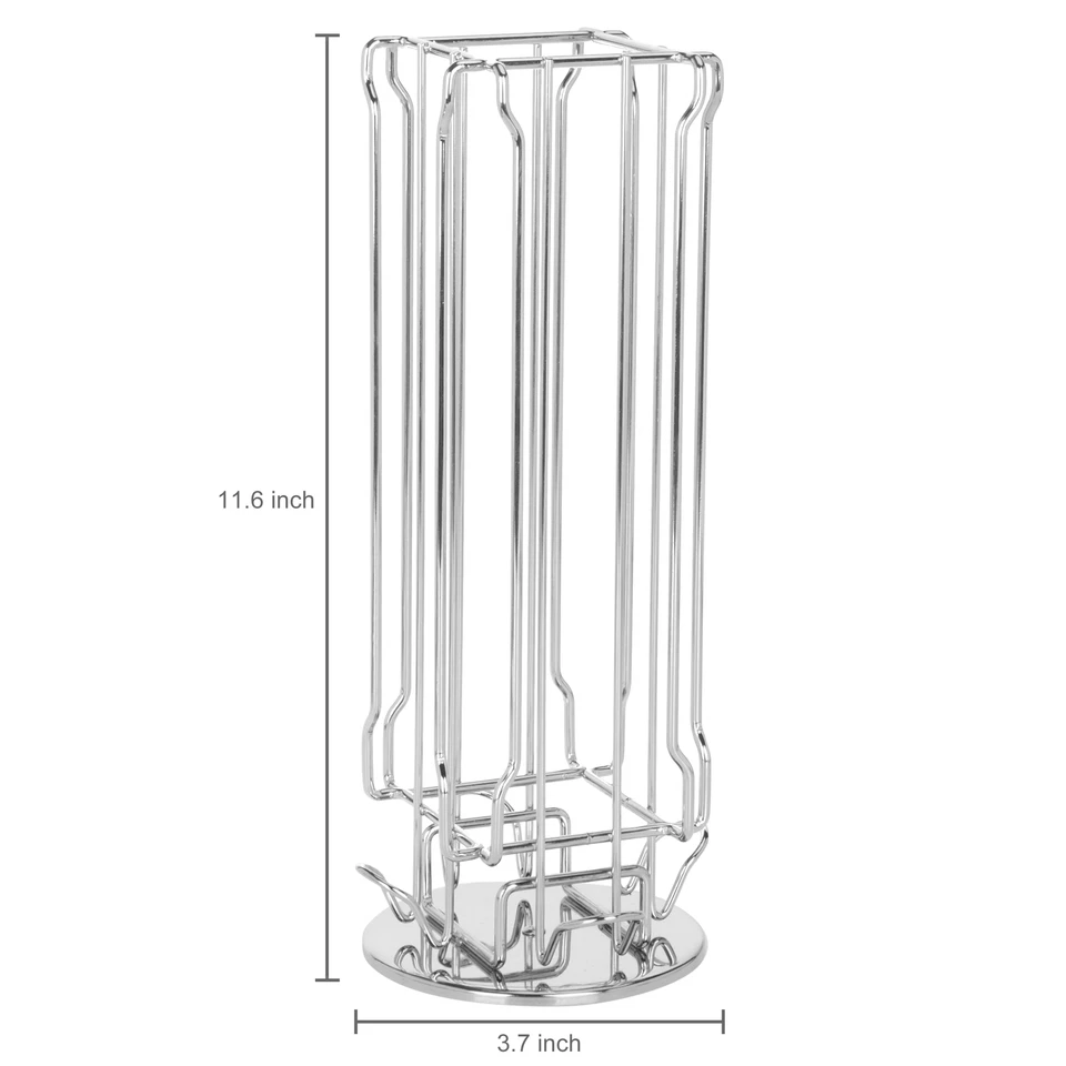 银色金属 Vertuo Pod 旋转木马咖啡胶囊支架,咖啡包支架 — 第 4/4 张图片