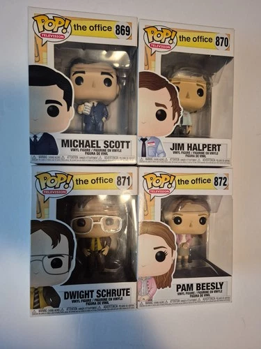 Funko Pop Television The Office lot of 4 Jim Pam Michael Scott Dwight