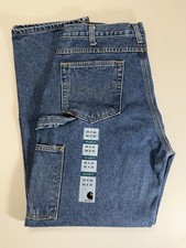 Carhartt B171 DST Relaxed Fit Carpenter Jeans Men's 34x30 Denim Blue NWT