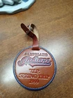 1999 Cleveland Indians V.I.P. Spring Trip Leather Tag Fox Sports WUAB 43  3.5"