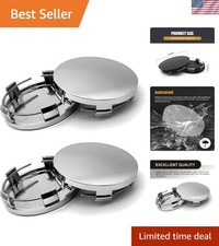 Transform Your Vehicle With 4 Silver Snap-on Wheel Hub Covers - 60mm