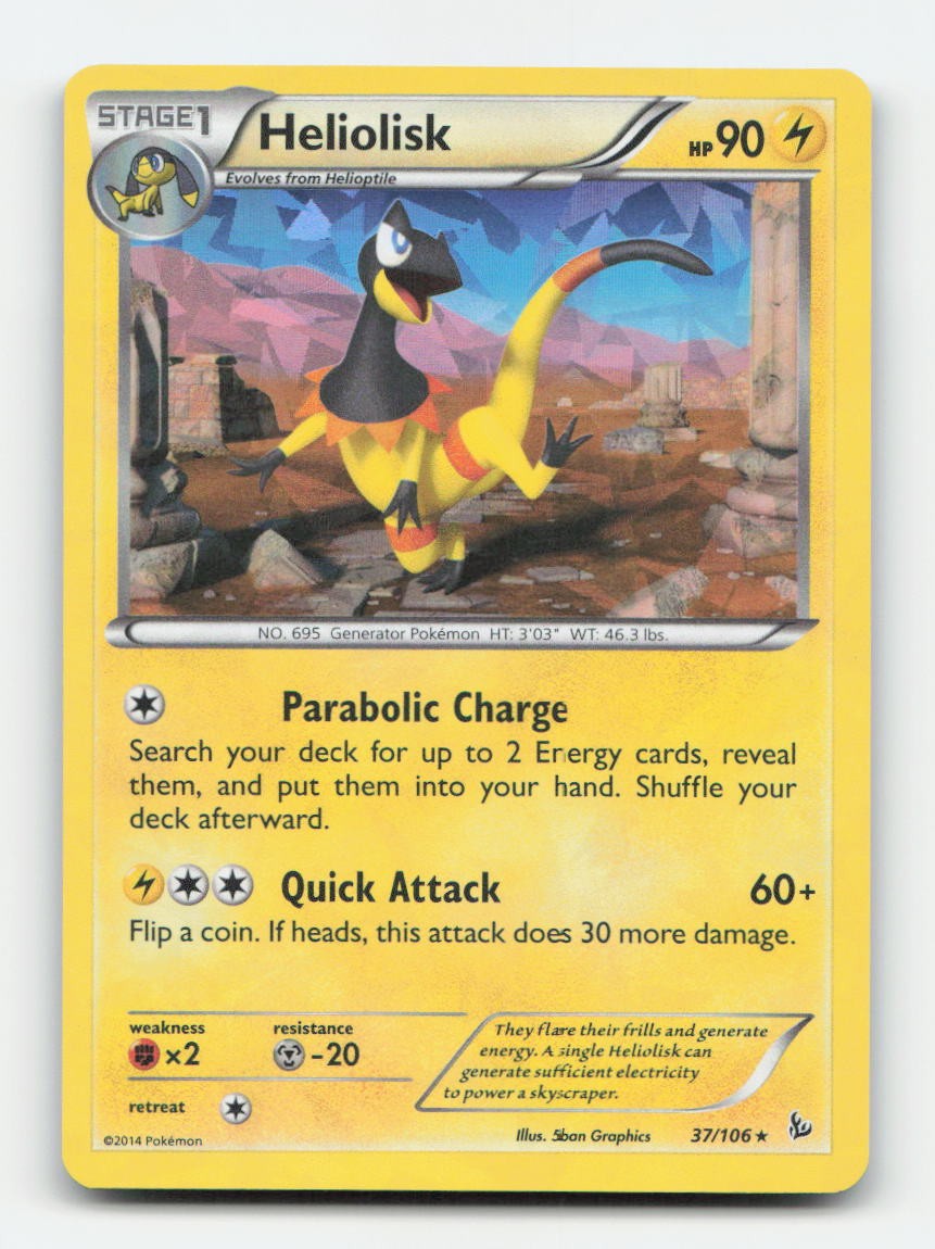 Heliolisk (XY Flashfire) 37/106 - Holo Rare Deck Exclusives Pokemon NM