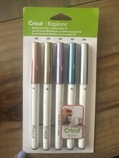 CRICUT EXPLORE METALLIC PEN SET, MEDIUM POINT 1.0 - 5 Pens Opened Never Used
