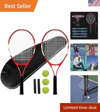 Tennis Racket Set for Adults - Lightweight 27" Beginner's Gear with Accessories