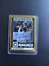 2022 PANINI ELITE EXTRA EDITION COLLEGE TICKET GOLD DYLAN BEAVERS AUTOGRAPH /99