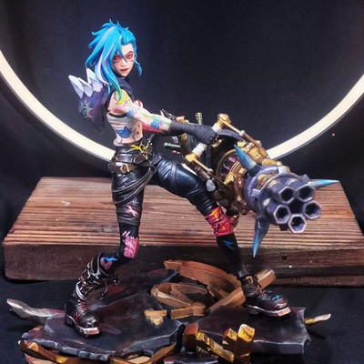 LOL Arcane: League of Legends Fractured Jinx Statue Model GK Figure Collectible