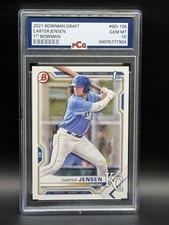 2021 Bowman Draft - 1st Bowman Carter Jensen #BD-106 (RC) Graded PCG 10 🔥📈