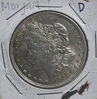 This is a 1921-D Morgan Silver Dollar (Denver mint)