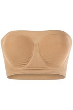 Rhonda Shear Women's Seamless Bandeau Underwire Ahh Bra Beige