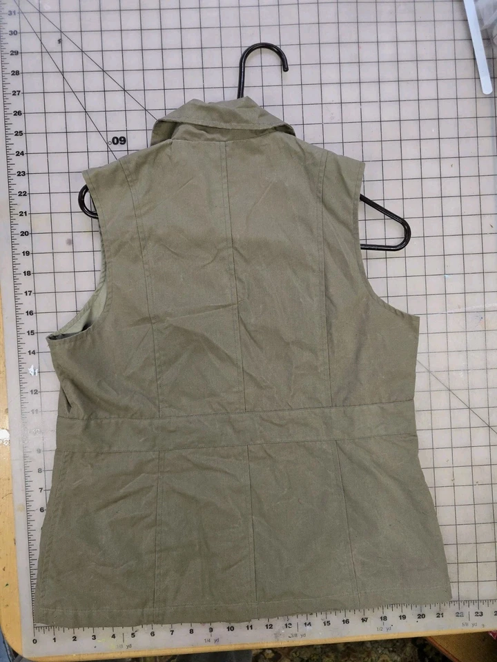Vtg Filson Co Tin Cloth Field Vest Womens Button Tan Khaki USA M - Image 3 of 4