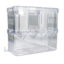 Acrylic Fish Breeding Box Double Layer Aquarium Tank Fishes Isolation Box wit...